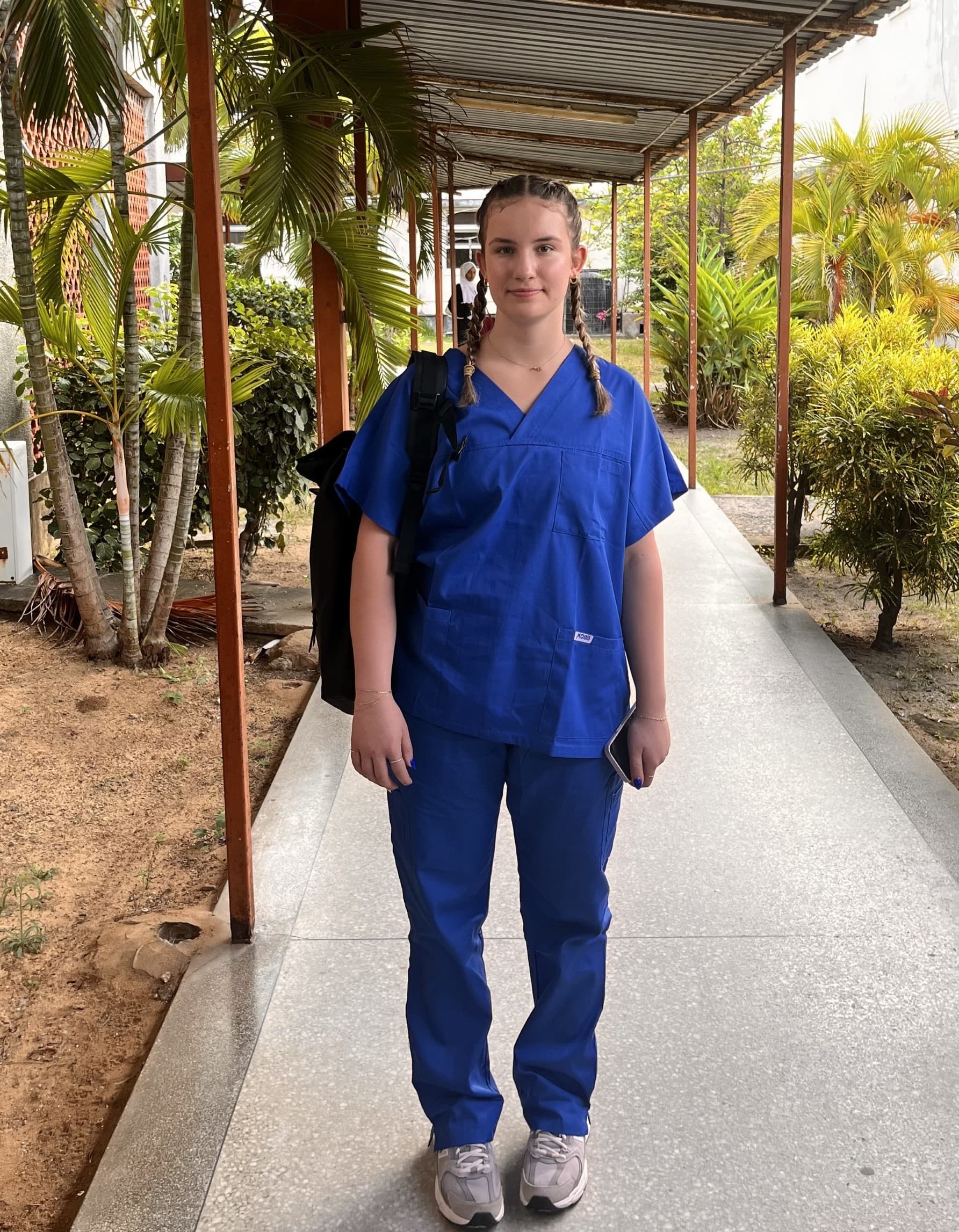 Maya, a student volunteer from Vancouver